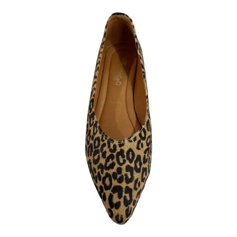 Bailarina 'Instinto Felino': Comodidad y Estilo Leopardo en Cuero Genuino Byjennga