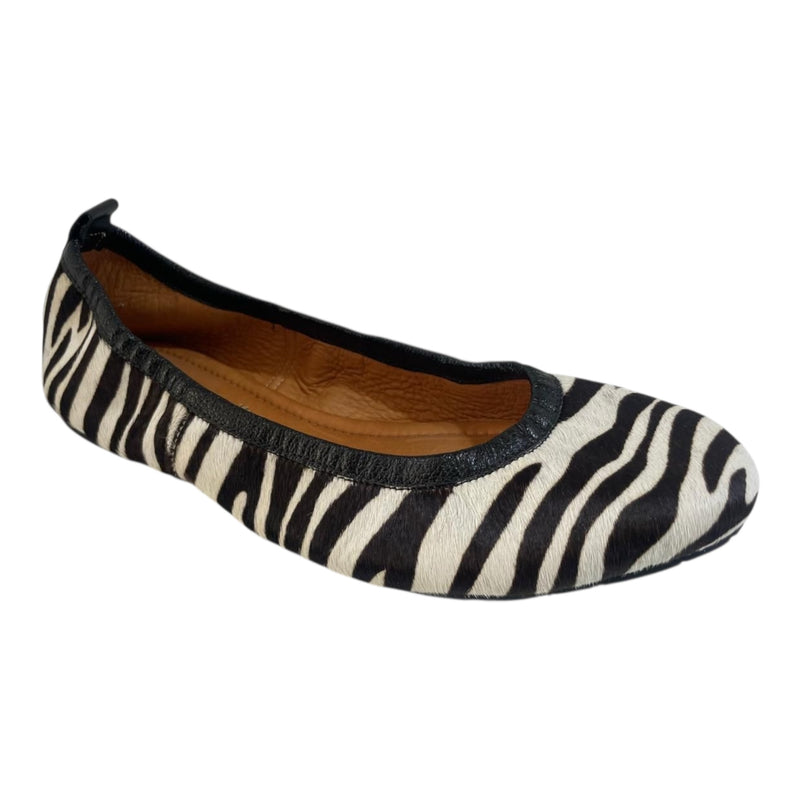 Bailarina 'Safari Chic': Estampado Cebra en Cuero Genuino Byjennga