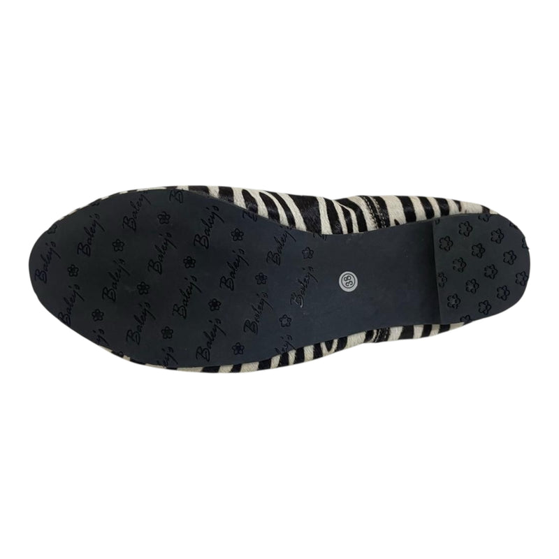 Bailarina 'Safari Chic': Estampado Cebra en Cuero Genuino Byjennga