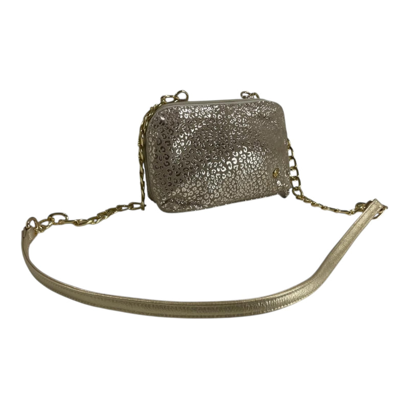 Bolso Bandolera 'Glamour Salvaje': Lujo y Estilo en Cuero Genuino Dorado Byjennga