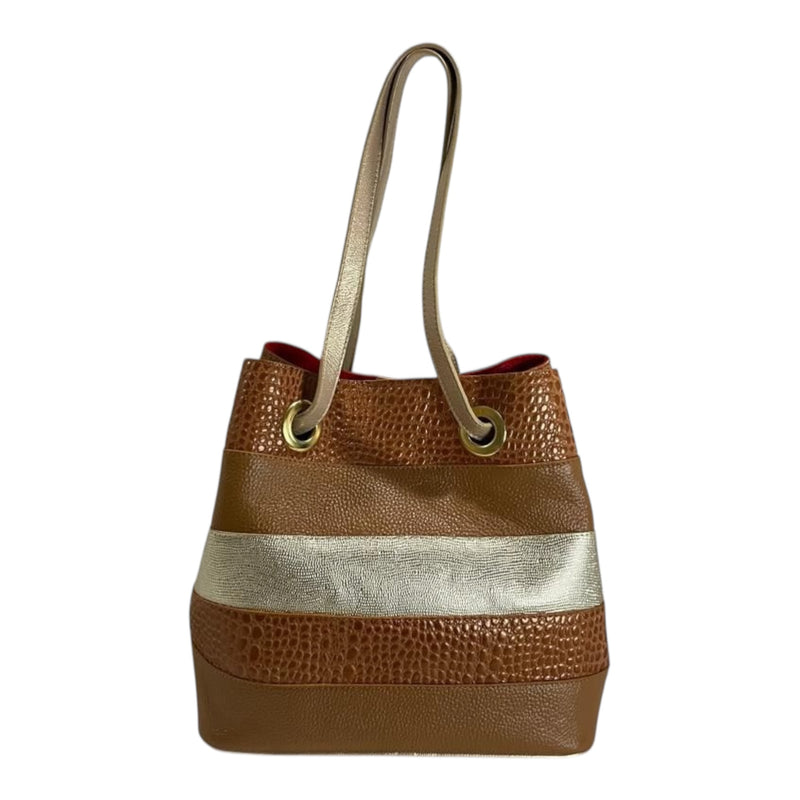 Bolso 'Elegancia Rayada': Estilo y Sofisticación en Cuero Genuino Byjennga