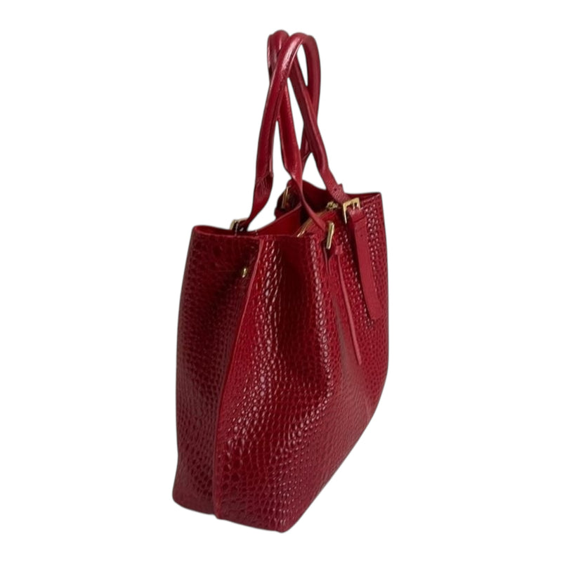 Bolso 'Impacto Reptil': Audacia y Estilo en Cuero Genuino Rojo Byjennga