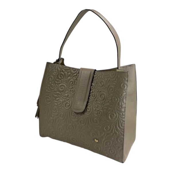 Bolso 'Jardín Secreto': Elegancia Grabada en Cuero Genuino Byjennga