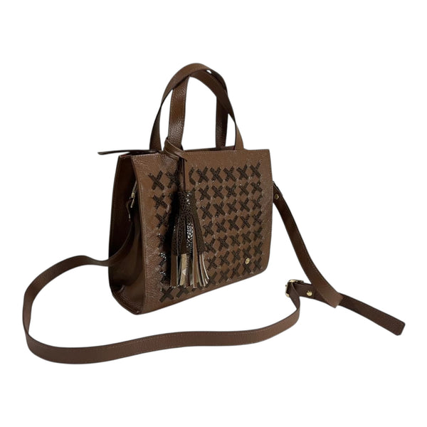 Bolso 'Marrón Texturizado': Estilo Único en Cuero Genuino Byjennga