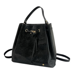 Bolso 'Noche Reptil': Lujo y Textura en Cuero Genuino Negro Byjennga