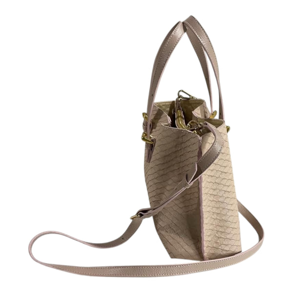 Bolso 'Nude Reptil': Elegancia y Versatilidad en Cuero Genuino Byjennga