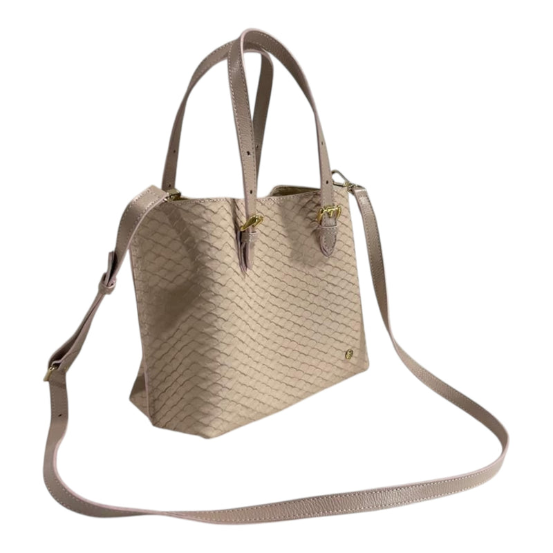 Bolso 'Nude Reptil': Elegancia y Versatilidad en Cuero Genuino Byjennga