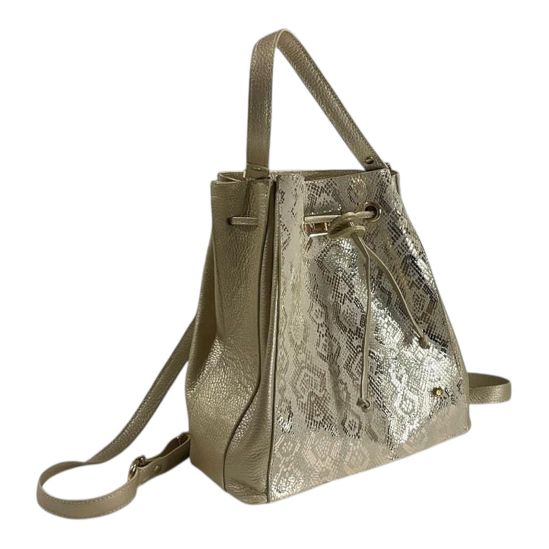 Bolso 'Versátil Dorado': Elegancia y Funcionalidad en Cuero Genuino Byjennga