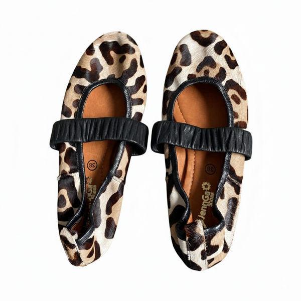 Baletas Safari Animal Print con Correa Negra – Piel Legítima | ByJennga