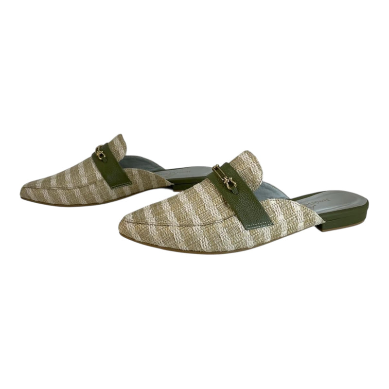 Mule 'Elegancia Natural': Confort y Estilo en Cuero Genuino y Tejido Byjennga
