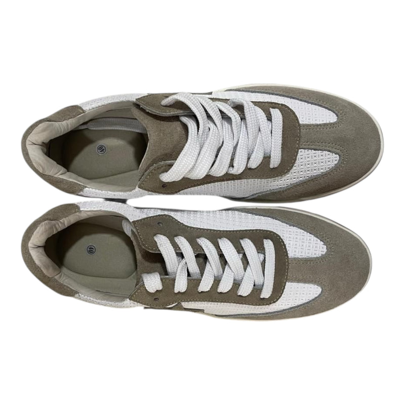 Tenis 'Estrella Casual': Comodidad y Estilo Bicolor en Cuero Genuino Byjennga