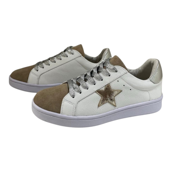 Tenis 'Estrella Radiante': Comodidad y Estilo en Cuero Genuino Byjennga