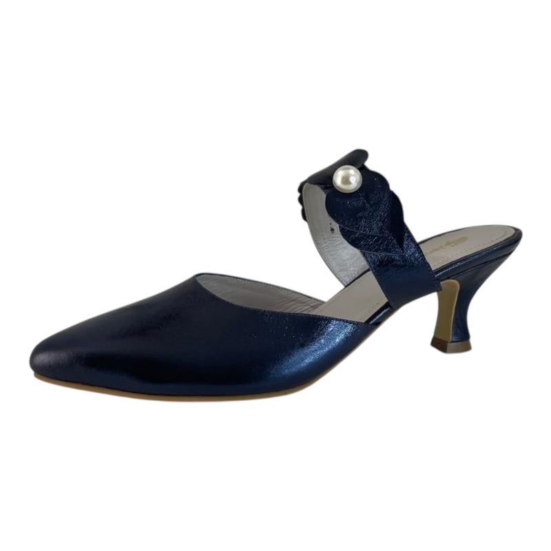 Zapato 'Elegancia Botánica': Diseño de Hoja y Perla en Cuero Genuino Byjennga