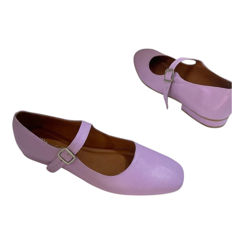 Zapato Plano 'Serenidad': Confort y Estilo en Cuero Genuino Lila Byjennga