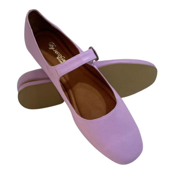 Zapato Plano 'Serenidad': Confort y Estilo en Cuero Genuino Lila Byjennga