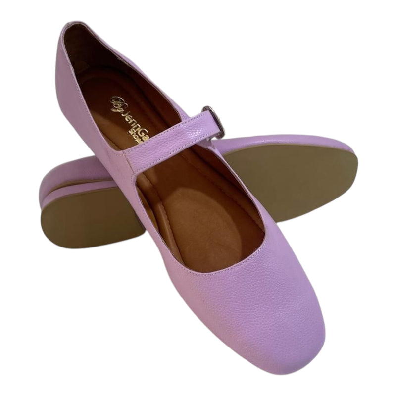 Zapato Plano 'Serenidad': Confort y Estilo en Cuero Genuino Lila Byjennga