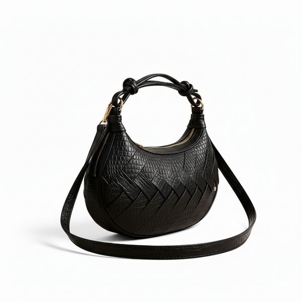 Bolso Hobo Milano – Cuero Legítimo Negro | ByJennga