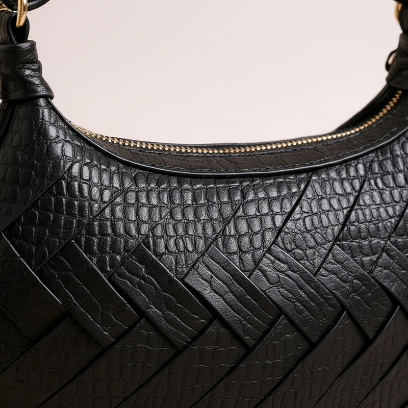 Bolso Hobo Milano – Cuero Legítimo Negro | ByJennga