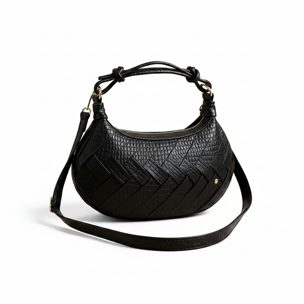 Bolso Hobo Milano – Cuero Legítimo Negro | ByJennga