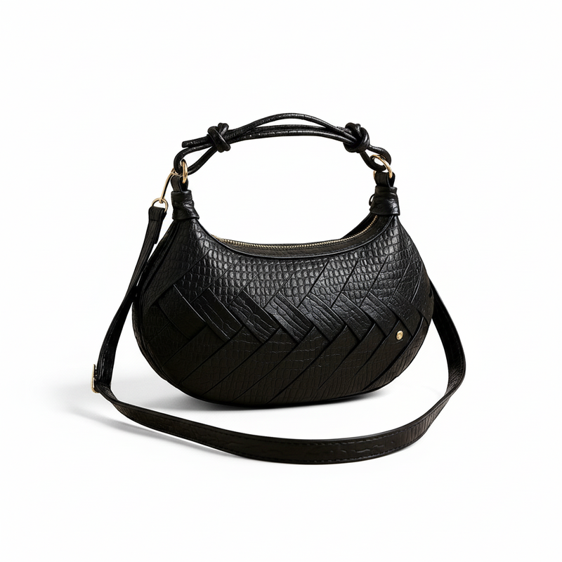 Bolso Hobo Milano – Cuero Legítimo Negro | ByJennga