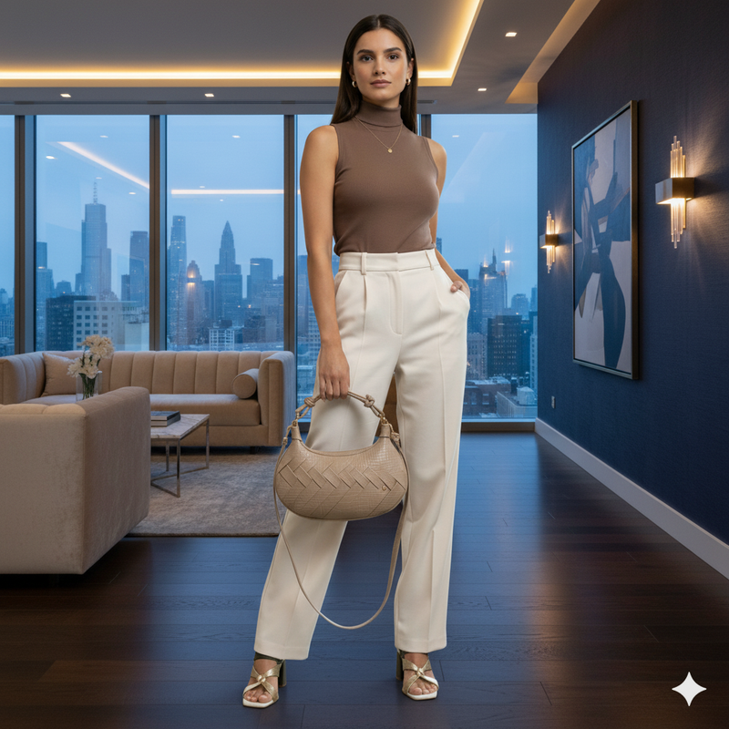 Bolso Hobo Siena – Cuero Legítimo Beige Texturizado | ByJennga