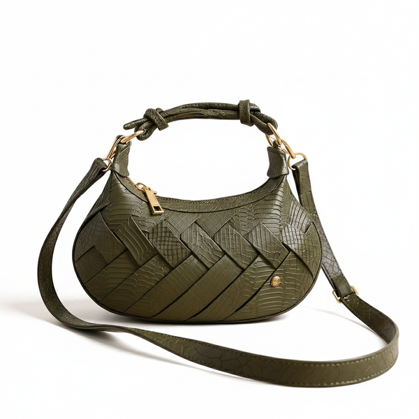 Bolso Hobo Verona – Cuero Legítimo Verde Oliva | ByJennga