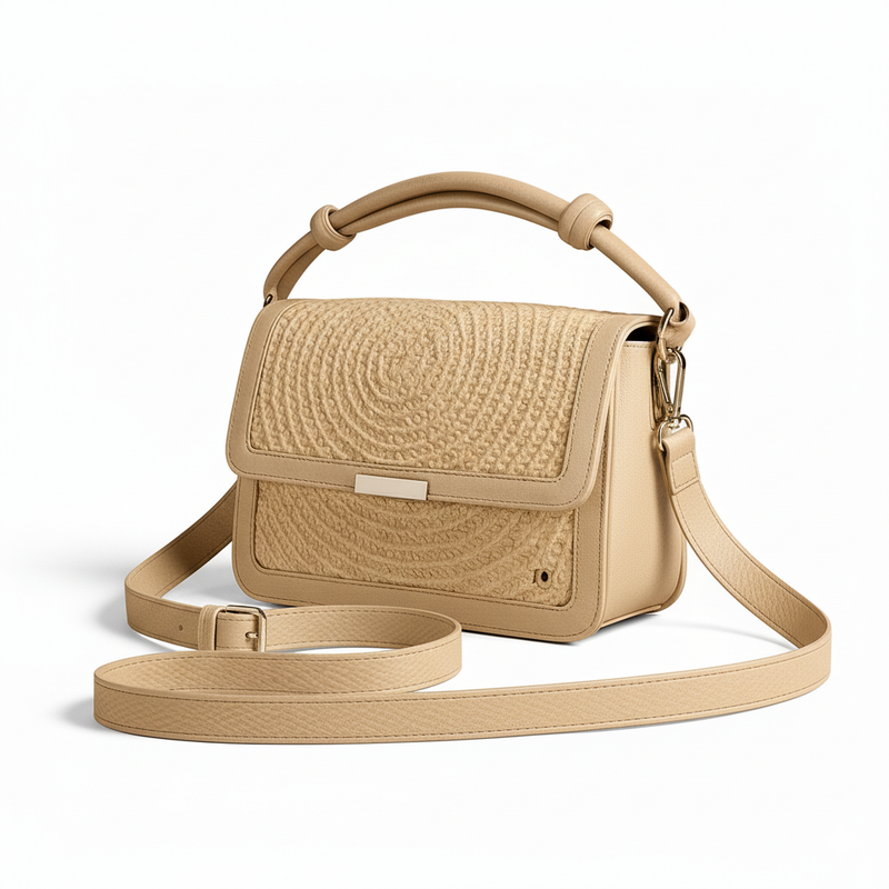 Bolso Satchel Siena – Cuero Legítimo Beige | ByJennga