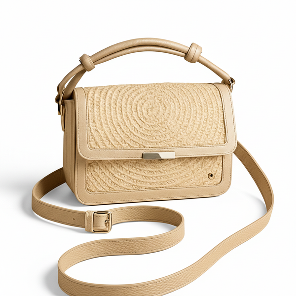 Bolso Satchel Siena – Cuero Legítimo Beige | ByJennga