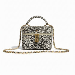 Vanity Bag Capri – Cuero Legítimo Animal Print con Cadena Dorada | ByJennga