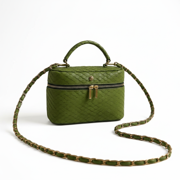 Vanity Bag Livia – Cuero Legítimo Verde | ByJennga