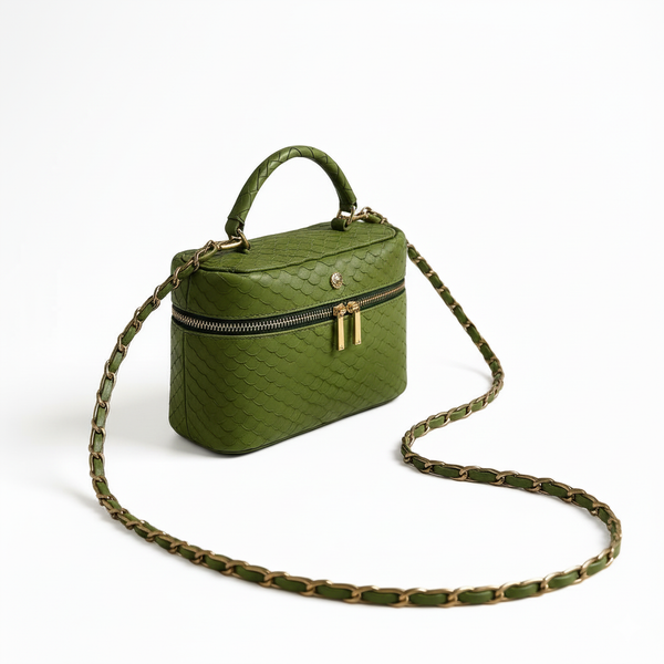 Vanity Bag Livia – Cuero Legítimo Verde | ByJennga