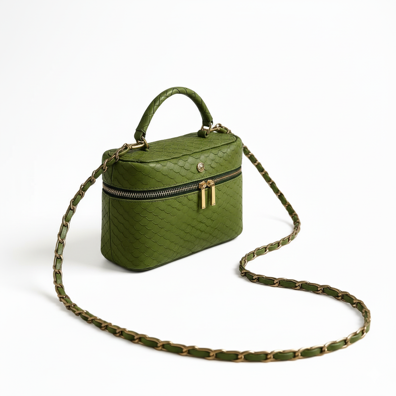 Vanity Bag Livia – Cuero Legítimo Verde | ByJennga